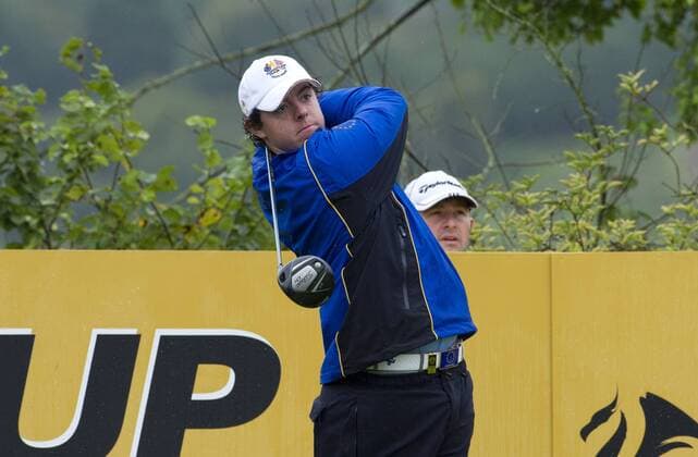 Rory McIlroy (Northern Ireland) Europe on the second practice day at the Ryder Cup 2010 course, Celtic Manor resort, Newport, xKevinxBatchelorx  ActionPlus4820984 Content restricted for UK based newspaper