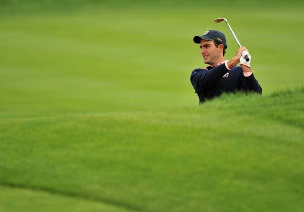 Golf - Ryder Cup 2010 - Practice Day 3 Edoardo Molinari ITA of Europe during practice at Celtic Manor, Newport 