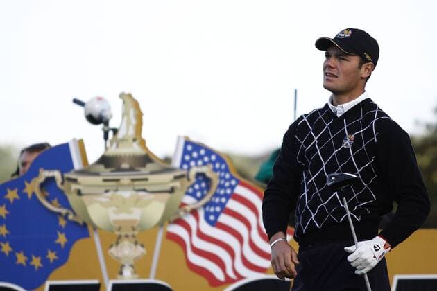 02.10.2010 The second day of the 38th Ryder Cup at Celtic Manor. Martin Kaymer (GER) of Team Europe watches his tee shot. xHarryxEngelsx  ActionPlus77812 Content restricted for UK based newspaper