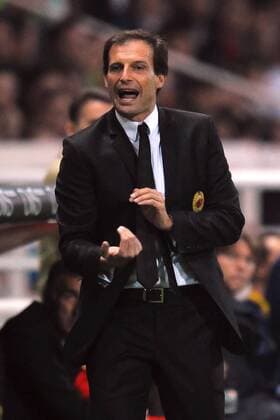 Trainer Massimiliano ALLEGRI (Milan) - Parma 2 10 2010 Stadio Ennio Tardini, Serie A 2010 2011 FC Parma (weiß) vs AC Milan (rot) ANDREAXSTACCIOLI
