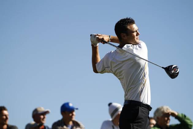 04.10.2010 The final day of the 38th Ryder Cup at Celtic Manor. Martin Kaymer (GER) of Team Europe tees off. xHarryxEngelsx  ActionPlus20149907 Content restricted for UK based newspaper
