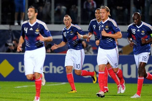 Frankreich (blau) - Luxemburg (weiß), Karim BENZEMA (10) -  o0 Jubel, Freude