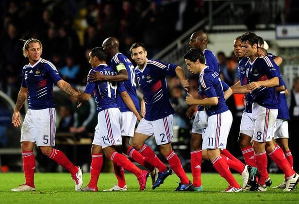 Frankreich (blau) - Luxemburg (weiß), Torjubel Yoann Gourcuff (R)  o0 Jubel, Freude