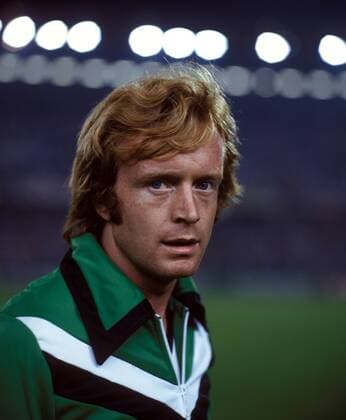 Winfried Schäfer (Gladbach) - DEUTSCHSPRACHIGE SPORTZEITSCHRIFTEN UND -ZEITUNGEN NUR NACH RÜCKSPRACHE Fußball 1. BL Herren Saison 1977 1978, Borussia Mönchengladbach Porträt Frankfurt M.