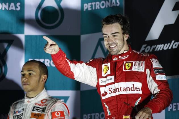 Motorsports Formula 1: World Championship 2010, GP of Korea, winner Fernando Alonso (ESP, Scuderia Ferrari, R), xHOCHxZWEIx