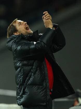 27.10.2010, Aachen, Deutschland, Fussball DFB Pokal, 2.Hauptrunde, Alemannia Aachen - FSV Mainz 05, Der Mainzer Trainer Thomas Tuchel