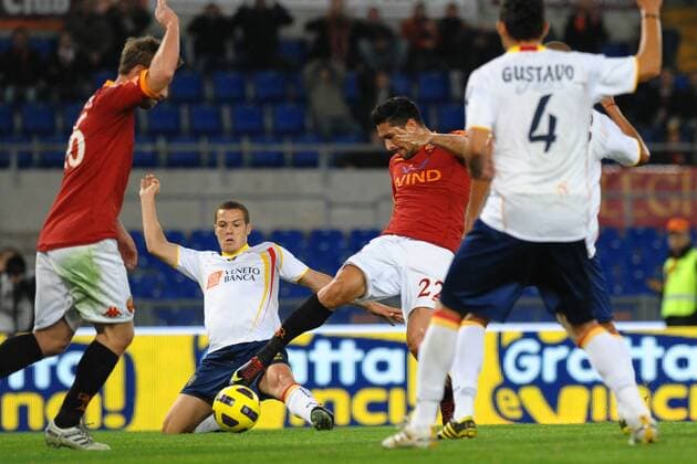Marco Borriello (Roma, Mitte) - AS Rom (rot) vs. US Lecce (weiß) AntoniettaXBaldassarre