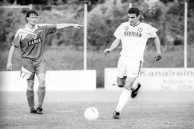 Stefan Kuntz (Besiktas Istanbul, re.) gegen Torsten Kracht (VfL Bochum) o0 Saison 1995 1996, Trainingslager, Saisonvorbereitung, Test, Testspiel