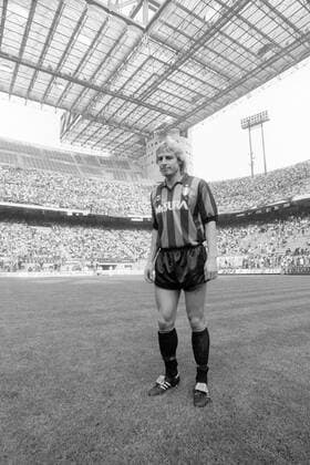 Jürgen Klinsmann (Inter Mailand) im Giuseppe Meazza Stadion o0 Serie A 1989 1990, ITA, Einzelbild, Freisteller,