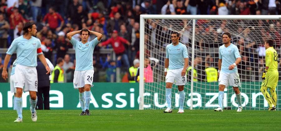 Lazio Rom (blau) vs. AS Rom (rot) - Enttäuschung Lazio  o0 Totale