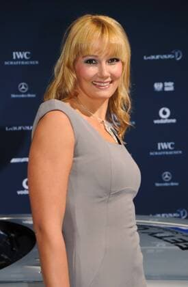 Laureus Medien Preis 2010 in Kitzbühel (Österreich). Foto: Franziska van Almsick (GER Schwimmen)