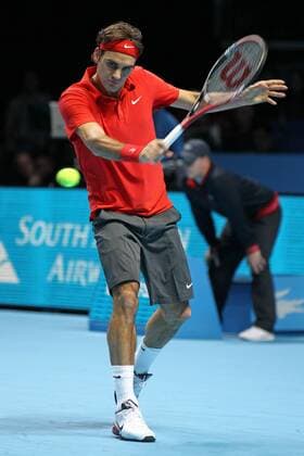 Roger Federer, SUI, during ATP-Finals 2010 in London