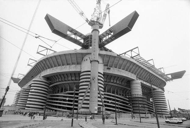 Giuseppe Meazza Stadion in Mailand, Austragungsort der WM 1990 in Italien Aufnahmedatum geschätzt San Siro, AC Inter,