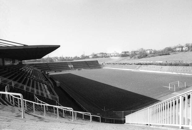 Fußball, Stadiongeschichte Borussia Neunkirchen Ellenfeldstadion in Neunkirchen, Heimspielstätte von Borussia Neunkirchen Aufnahmedatum geschätzt