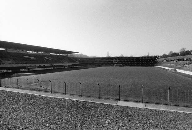 Fußball, Stadiongeschichte Borussia Neunkirchen Ellenfeldstadion in Neunkirchen, Heimspielstätte von Borussia Neunkirchen Aufnahmedatum geschätzt