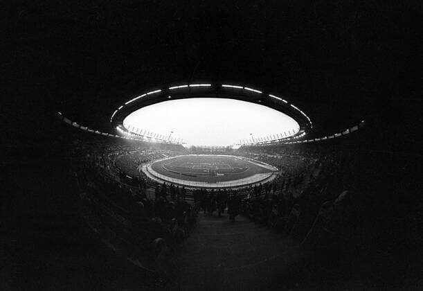 Fußball, Stadiongeschichte Fortuna Düsseldorf Düsseldorfer Rheinstadion, Heimspielstätte der Fortuna Aufnahmedatum geschätzt