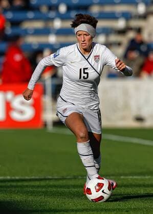 27 November 2010: United States winger Megan Rapinoe (15) in game action. The USA defeated Italy by the score of 1-0 at Toyota Park in Bridgeview, IL. Icon164112710116 EDITORIAL USE ONLY