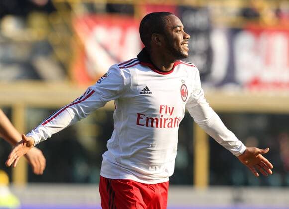 Robinho (AC Milan) celebrates after scoring goal Bologna - Bologna FC vs AC Milan - lucaxpagliaricci