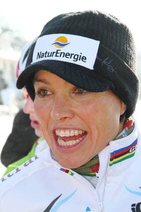 Internationales Radcross, Dagmersellen: Sabine Spitz GER - Siegerin bei den Damen 