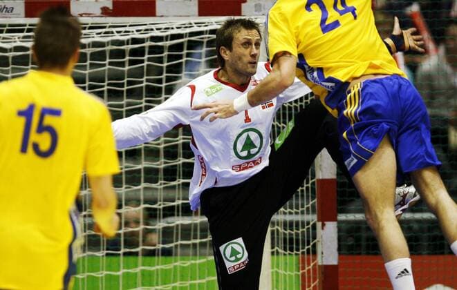 Robert Hedin (NOR), Steinar Ege (NOR), Norwegen (rot) - Schweden (gelb) 