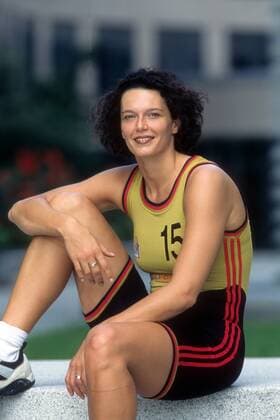 Heike Roth (GER) Basketball Damen WM 1998, Nationalmannschaft, Fotoshooting Vdia Einzelbild