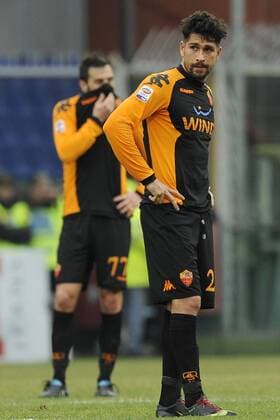 Serie A Sampdoria Genua (blau) - AS Rom (schwarz orange) --- Marco Borriello 