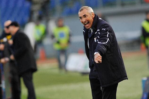 Fußball, Trainerhistorie Lazio Rom von 1997 bis heute Football - soccer: Serie A, 2010 2011, Lazio Rom - US Lecce, Coach Edoardo Reja (Lazio) - 