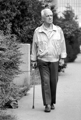 Czechoslovak soccer legend, goalkeeper Frantisek Planicka, September 1989.  CTKPhoto00126334 o0 Einzelbild privat