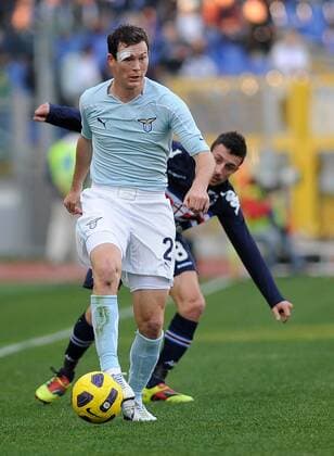 Stephan Lichtsteiner (Lazio) vs Stefano Guberti (Sampdoria) - Lazio Rom (hellblau) vs Sampdoria Genua (dunkelblau) massimoxoliva