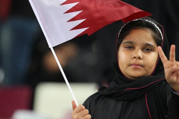 Qatar Fans (QAT), JANUARY 16, 2011 - Football : AFC Asian Cup group A soccer match at Khalifa Stadium in Doha .  (018897) o0 Fan, Zuschauer Kind