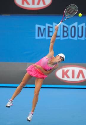 Jan. 18, 2011 - Melbourne - - Petra Martic (CRO) in action during her first round match on day two of the 2011 Australian Open at Melbourne Park. - ZUMAx35