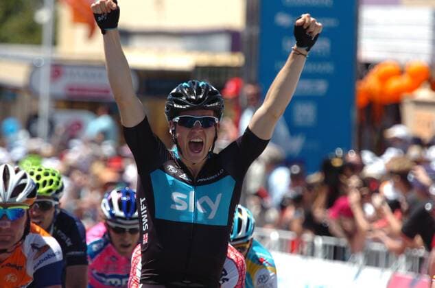 Tour Down Under 2011 - 2. Etappe - Tailem Bend - Mannum - Ben Swift (Team Sky) holt den Etappensieg - 