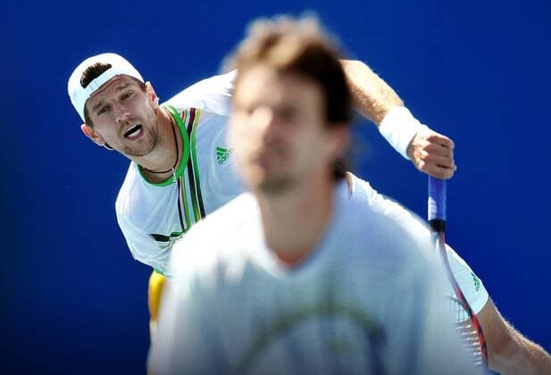 TENNIS - ATP, Australian Open MELBOURNE,AUSTRALIEN,19.JAN.11 - TENNIS - ATP World Tour, Grand Slam, Australian Open 2011, Doppel. Bild zeigt Jürgen Melzer (AUT, hi.) und Philipp Petzschner (GER) - 