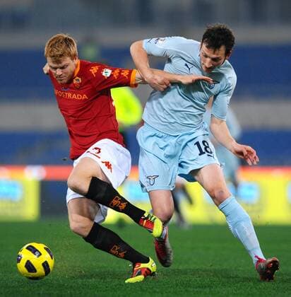 JOHN ARNE RIISE ROMA, LIBOR KOZAK LAZIO AS Rom (rot) - Lazio Rom (blau) 2:1 Coppa Italia 2010 2011 Andreaxstaccioli