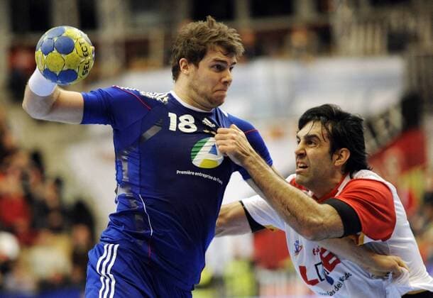 20.01.2011, Kristianstad - WM 2011 - Frankreich (blau) vs Spanien (weiß) --- William Accambray (FRA) --- KP0300003 