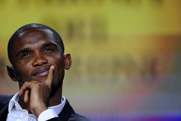 TV Show Chiambretti Night mit Samuel Eto o (Kamerun Inter Mailand)  o0 Nachdenklichkeit