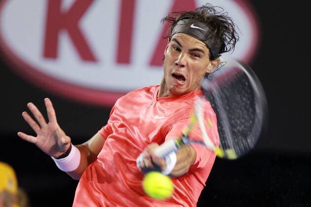 Rafael Nadal, ESP, playing the 2011 Australian Open men s singles fourth round in Melbourne