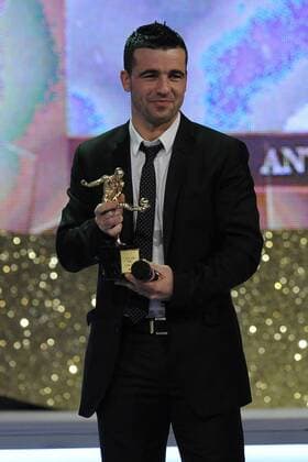 Oscar del Calcio - Gala anlässlich der Wahl zum Fussballer des Jahres Italiens in Mailand - Antonio Di Natale (Udinese Calcio) - Bester italienischer Spieler -  o0 Verleihung Preisverleihung