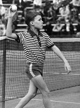 Czech tennis legend Ivan Lendl, as 9-year-old Ball Boy at a national tennis tournament in Ostrava in 1969. CTK Photo  CTKPhoto01175560