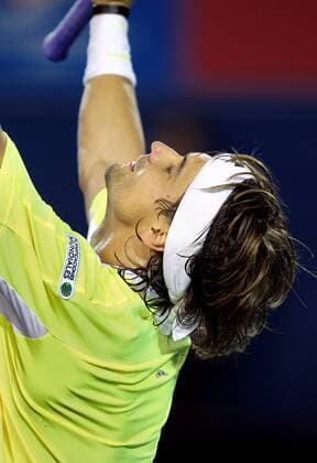 TENNIS - ATP, Australian Open MELBOURNE,AUSTRALIEN,26.JAN.11 - TENNIS - ATP World Tour, Grand Slam, Australian Open 2011. Bild zeigt den Jubel von David Ferrer (ESP).  o0 Jubel Freude