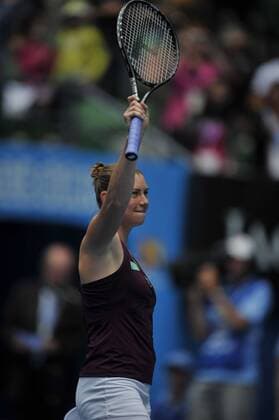 Vera Zvonareva (RUS) --- quarterfinal, Australian Open  o0 Jubel Freude