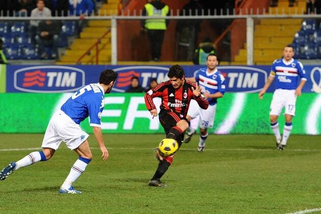Sampdoria Genua vs AC Milan: Tor durch Alexandre Pato re. Milan 