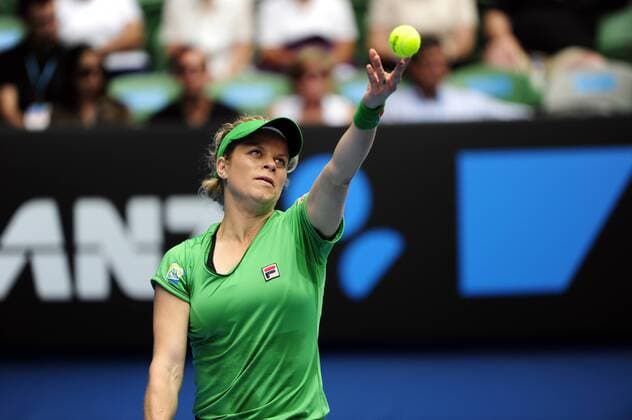 Kim Clijsters (Belgium) in action. xPeterxBlakemanx  ActionPlus11133696 Content restricted for UK based newspaper