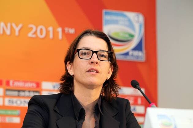 Tatjana Haenni (SUI) (FIFA Abteilungsleiterin Frauenfussball) - Pressekonferenz zur Inspektionsreise des WM Organisationskomitees