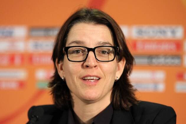 Pressekonferenz zur Inspektionsreise des WM Organisationskomitees: Tatjana Haenni (SUI), Leiterin der FIFA-Abteilung Frauenfussball-Wettbewerbe