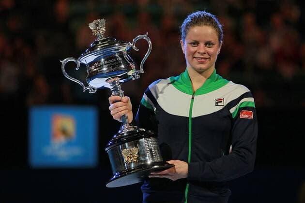 Kim Clijsters, BEL, after the final of the 2011 Australian Open women s singles championships in Melbourne o0 Freude Sieg