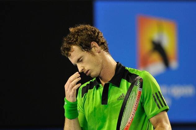 Andy Murray (GBR) in action during the men s singles final match on day fourteen of the 2011 Australian Open at Melbourne Park, Australia. - ZUMAx35