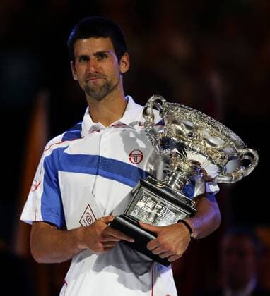 Novak Djokovic (SRB) gewinnt die Australian Open 2011 - PUBLICATIONxONLYxINxGER