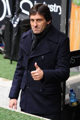 Serie A Inter Mailand (blau schwarz) vs US Palermo (rosa) --- Trainer Leonardo (Inter) 