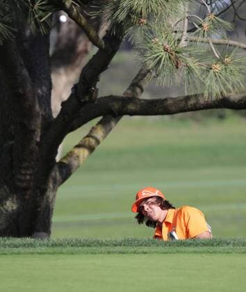 Jan 30, 2011 - Torrey Pines, California, U.S. - Golfer RICKIE FOWLER (USA) in his sunday orange PUMA outfit at the 2011 Farmers Insurance Golf Open at Torrey Pines golf course. - ZUMAr19